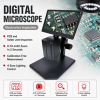 Microscope tout-en-un pour fournisseur, zoom 0,7x-4,8x, LED 4 zones pour inspection électronique de circuits imprimés, sans calibrage MSS-M-YT001