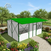Petite maison préfabriquée portable Café mobile à faible coût construit avec un panneau sandwich durable pour une utilisation dans le carport