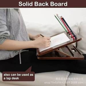 Caballete de madera con asa, tablero de dibujo portátil de escritorio, base multifuncional para ordenador portátil, color marrón, para adultos - Product Image 2