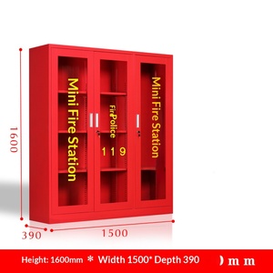 Gabinete de bomberos mini personalizable, gabinete de almacenamiento de extintores de acero rojo 1600*390mm Caja vacía - Product Image 4