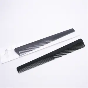 Private Printing Plastic Black Double Flat Professional Barber Comb For Hair