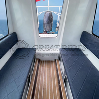 Certification CE Bateau à rames de luxe à coque avant en aluminium de 19 pieds/5.5m avec cabine