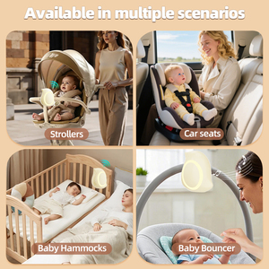 Berceau à bascule pour bébé Birdie avec 5 vitesses de vibration, audio et veilleuse LED |   Batterie 6H |   Service de logo personnalisable OEM Bruit blanc - Product Image 5