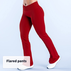 CIYING Vente en gros Leggings évasés sans couture à taille haute pour femme, avec effet froncé invisible, style V-Cross, coupe bootcut, pour le yoga - Product Image 6
