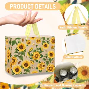 Bolsa <span class=keywords><strong>de</strong></span> Regalo Grande con Diseño <span class=keywords><strong>de</strong></span> Girasol, Papel <span class=keywords><strong>de</strong></span> Seda Amarillo y Tarjeta <span class=keywords><strong>de</strong></span> Felicitación, Papel <span class=keywords><strong>de</strong></span> Regalo con Diseño <span class=keywords><strong>de</strong></span> Girasol <span class=keywords><strong>para</strong></span> Decoraciones y Recuerdos <span class=keywords><strong>para</strong></span> Mujeres - Product Image 3