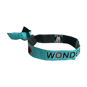Customizable Size Polyester Bracelet with Metal Bead Pantone Color Woven Wristband for Event Promotional Products