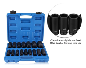 Bộ cờ lê impacto 16 món kèm đầu nối 1/2 inch, cỡ ốc lục giác 10-32 mm - Hệ mét, dùng cho sửa chữa - Product Image 2