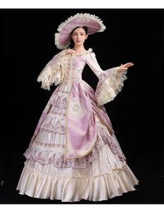 ชุดราตรีทรงบอลกาวน์สไตล์โรโคโค บาร็อค มารี อองตัวเนตต์ แบบสั่งตัด รุ่น QQWZ081 สำหรับงานพรอมหรืองานพาเหรด ยุคศตวรรษที่ 18 ยุคเรอเนซองส์ วิคตอเรีย - Product Image 2