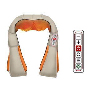 Masajeador de cuello y hombros con 16 cabezales, masaje amasador con calor para aliviar el cuello y la espalda, recargable por USB - Product Image 3