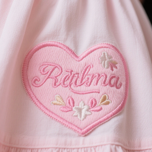 Parches de chenilla bordados con lazo rosa y purpurina, termoadhesivos y para coser, insignias para gorras - Product Image 5
