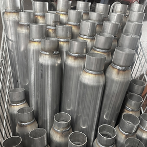 ท่อเก็บเสียงแบบตรง Universal Exhaust Resonator ขนาด 2.25 นิ้ว ทางเข้า/ออก แบบตรง Universal Glass Pack Exhaust Resonator Muffler - Product Image 4