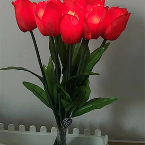 5 W Solar Powered <span class=keywords><strong>LED</strong></span> Tulip Ball Rose Flower Lámpara IP65 Impermeable PVC Cuerpo RGB CCT LDE Luces - Product Image 4