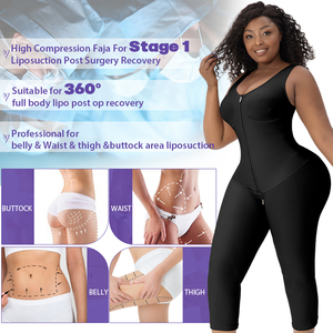 Post chirurgie haute qualité femmes Legging fermeture éclair entrejambe Cinturilla sablier Faha corps complet Shapewear Fajas Moldeadoras Para Mujer - Product Image 4