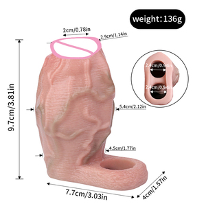 FAAK 7 Styles Silicone Liquide Gode Creux Pénis Masculin Agrandir Manchon Pour Hommes Retarder L'éjaculation Sex Toys Mâle Cock Cover Produit - Product Image 3
