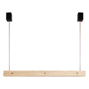 Lampada a Sospensione Retrò in Travertino <span class=keywords><strong>Giallo</strong></span> per Isola Cucina, <span class=keywords><strong>Lampadario</strong></span> Lineare Wabi-Sabi per Sala Artigianale e Bar - Product Image 6