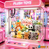 Peluches de 8 pouces, modèles assortis, animaux en peluche agneau, vente en gros, prix pour machine à griffes, animaux en peluche pour jeux d'arcade, cadeau de carnaval
