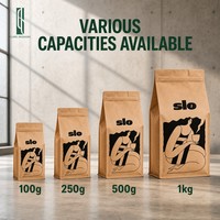 Sacs à café personnalisés en papier kraft biodégradable avec valve et fermeture éclair, fond plat, Bolsas Para Café 250g 500g 1kg, emballage pour café