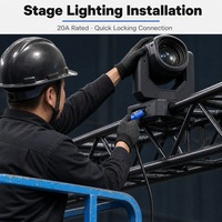 Connecteur Powercon Extérieur/Intérieur Mâle/Femelle, Résistant aux Flammes UL94-V0, Résistant aux UV, Étanche