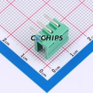 MXHT396R-3.96-03P-GN01-Cu-A Plug-in Terminal Block Bent Lead Through Hole,P=3.96mm Board-to-Board / Socket - Open 1x3P 3.96mm - Product Image 2