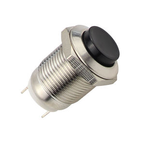 Interruptor de Botón <span class=keywords><strong>Pulsador</strong></span> Momentáneo Electrónico Impermeable de 12mm 1NO para Arranque de Coche, Bocina, Campana, Construcción Metálica - Product Image 2