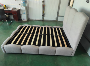 Роскошный, в Калифорнии, для хранения в отеле, современный бархатный подъемный газовый подъемный каркас для кровати с гидравлическим подъемом - Product Image 4