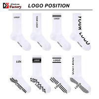 Chaussettes de sport blanches en coton pour le printemps, imprimées par sublimation, anti-bactériennes, avec logo personnalisé de haute qualité, pour la course à pied