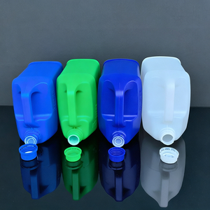 Bidon en plastique bleu durable de 2 L, personnalisé, pour usage industriel chimique, grand récipient pour essence, huile, savon de nettoyage, lessive - Product Image 3