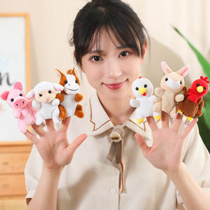 Marionetta da Dito Animale in Peluche Super Morbido di Alta Qualità con Imbottitura in Cotone PP per Giocattolo Educativo e Regalo per Bambini - Product Image 1