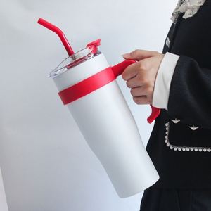 Mug de voyage isotherme à double paroi 40oz avec poignée Ice Bully, couvercle et paille, antidérapant, personnalisable ODM - Product Image 3