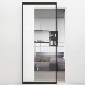 Puerta Corredera de Bolsillo Interior de Aluminio con Cierre Suave Personalizada en Negro, Puerta de Vidrio de Bolsillo - Product Image 3