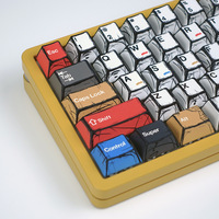 Comic Mixed Light Keycaps Original Height 136 Keys Full Set Classic Simple Style Mechanical Keyboard Keycaps