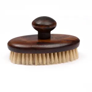 Brosse de nettoyage du corps de couleur Antique, brosse sèche en poils de sanglier brosse de bain exfoliante pour soins de la peau