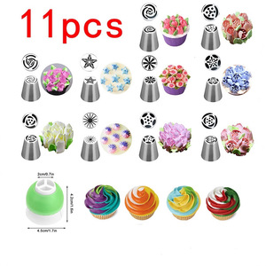 Stainless Steel Piping Tip Set Round Reusable Butter Piping Cake Decorating Supplies - Product Image 4