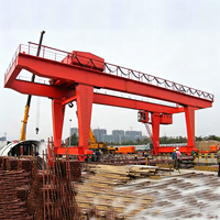 Kran Gantry Girder Ganda Tipe U yang Dipasang di Rel untuk Konstruksi Kereta Bawah Tanah 20 Ton 30 Ton 50 Ton dengan Troli Winch