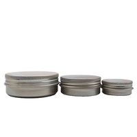 Pot en aluminium rond personnalisé pour baume à barbe cosmétique, avec couvercle à vis, 10g 20g 30g 50g 60g 80g 100g 120g 150g