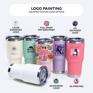Custom logo Powder Coated Regular Stainless Steel Tumbler Powder Coated <b>Double</b> <b>Wall</b> Coffee 30oz 20 oz Travel Car Mugs Tumblers - Product Image 6