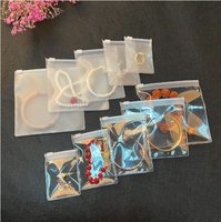 Sac en plastique givré texturé hautement scellé pour un rangement pratique des colliers et autres bijoux