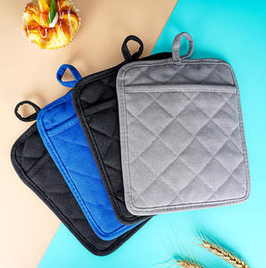 Pads de cuisine réutilisables en coton premium résistants à la chaleur et tabliers absorbants doux, chiffons multifonctionnels de forme carrée - Product Image 4
