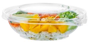 Bol à salade en plastique jetable durable sécurisé sans déchirement bande inviolable boîte alimentaire à emporter - Product Image 5