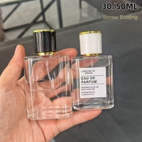 F087N-30ML bouteille de parfum en verre haut de gamme 50ML bouchon à vis avec pulvérisateur à pompe bouteille de parfum vide portable avec capacité de 30ML