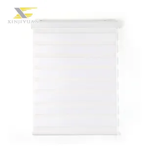 Modern Style Blackout Double Layer Window Shades Zebra Roller Blinds Fabric