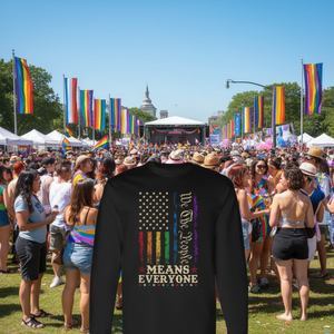 Camiseta de manga larga We The People Means Everyone Us Constitution Lgbt Pride - Product Image 3