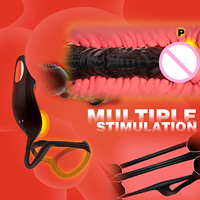 Masseur de prostate à poussée rapide, vibrateur anal pour hommes, jouets anaux 6 en 1 avec anneau pénien en silicone, gode, jouet sexuel, télécommande