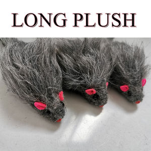 Jouet à mâcher interactif pour chat, en peluche grise de 16 cm, avec <span class=keywords><strong>papier</strong></span> froissé et couineur, pour la chasse, l'exercice et le soulagement de l'ennui - Product Image 5