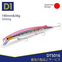 Leurres durs de qualité supérieure D1, 190 mm, 36 g, leurres de pêche en eau salée, leurres de pêche longue portée, leurres minnow coulants