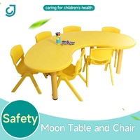 Table d'étude en forme de lune pour enfants, bureau d'étude et chaise de classe pour la maternelle et la maternelle pour bébés et enfants