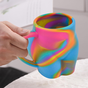 <span class=keywords><strong>Tasse</strong></span> à café en silicone 360ml avec poignée Art Hip Milk Cup, <span class=keywords><strong>tasse</strong></span> à eau de qualité alimentaire <span class=keywords><strong>Tasse</strong></span> à thé humoristique Femme Cadeau d'anniversaire - Product Image 6