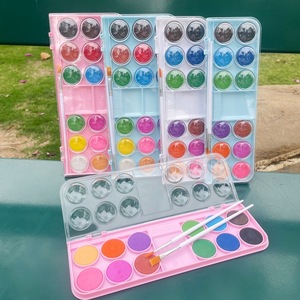 Ensemble de peinture à l'eau solide 12/18 <span class=keywords><strong>couleurs</strong></span>, ensemble de pigments de peinture pour enfants - Product Image 1