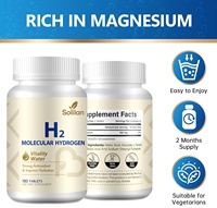 Comprimés en vrac de magnésium hydrogène moléculaire H2, antioxydant, 120 unités, marque privée OEM, pour l'eau potable, vente en gros