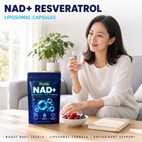 Complément alimentaire antioxydant liposomal NAD+ Resvératrol TMG & Vitamine B3 en capsules pour stimuler les niveaux de NAD+